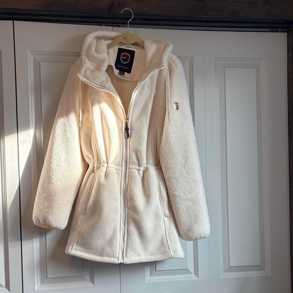 Elegant Cream Teddy Jacket for Women